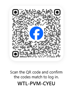 QR code for the Friendship House Facebook page